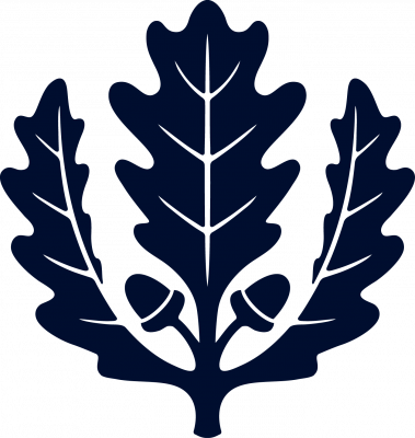 Navy blue oak leaf